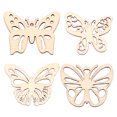 thumbnail image 4 of FUEENIRVA 100PCS Butterfly Shape Wood Chips for Crafting with Assorted Color Wood, 4 of 8
