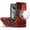 Red, variant on For iPhone 15 Pro Loop Hybrid with [Magnetic Ring Circle] 360 degrees Rotational Kickstand Case Cover - Black