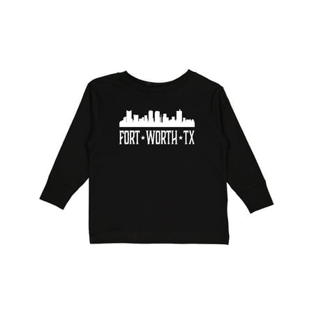 

Inktastic Fort Worth Texas Skyline TX Cities Gift Toddler Boy or Toddler Girl Long Sleeve T-Shirt