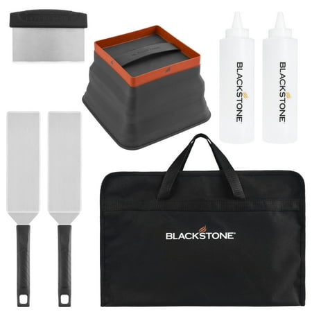Blackstone 7 Piece Adventure Ready Griddle Tool Kit Gift Set with Bag