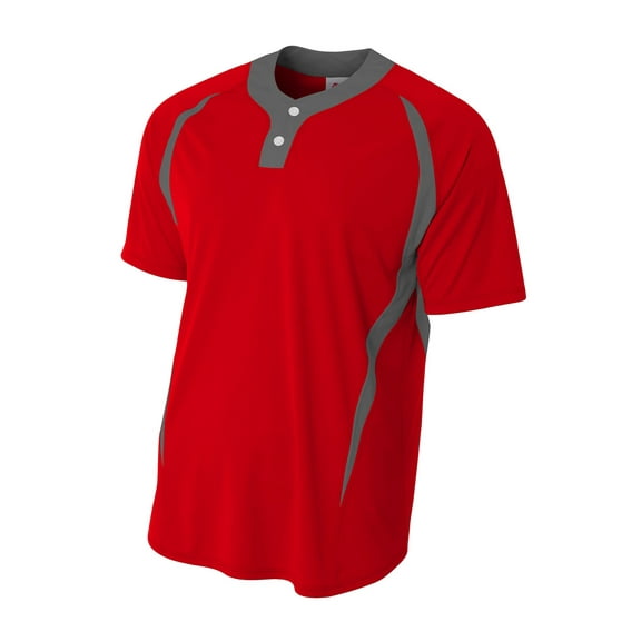 Men's Drop Ship 2-Button Color Blocked Jersey - N4229