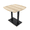 Blonde Surfside Ash w/Black Base, variant on 45" Small Arc Boat Bistro Height Table Double Metal Base Bar Table