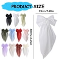 thumbnail image 3 of 2 Pack White Curtain Tiebacks, Romantic Bow Curtain Ties with Clips, Decorative Sheer Curtain Holdbacks, Boho Curtain Tie Backs for Bedroom Nursery Living Room Home Decor (White), 3 of 5