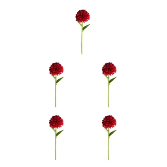 Baohd 1/2/3/5 10pack/lot Realistic Appearance Artificial Flower For Party Decor And Home Decor Red 5PCS