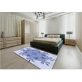 thumbnail image 5 of Ahgly Company Machine Washable Indoor Round Transitional Periwinkle Purple Area Rugs, 5' Round, 5 of 7