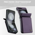 thumbnail image 7 of Decase for Samsung Galaxy Z Flip3 Wallet Case,Premium PU Leather with RFID Blocking Credit Card Slots Pocket,Minimalist Shockproof Protective Phone Cover,Design for Samsung Z Flip 3 3G,Purple, 7 of 7