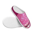 thumbnail image 3 of Wukai Sparkling Pink Toilet Print Women's Indoor Bedroom Slipper Slip On Shoes, Unisex House Shoes with Anti-Skid Sole for Men, Gift for Women Men-35/36, 3 of 7