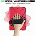 thumbnail image 5 of ZenRich Shockproof Case for iPad 9th/8th/7th Generation 10.2 inch 2021/2020/2019, Heavy Duty Rugged Case with Pencil Holder/360° Rotating Kickstand/Handle/Carrying Strap, Red, 5 of 7