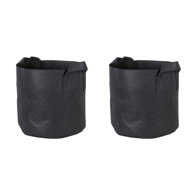 Maytalsory Round Fabric Reusable Plant Pouch Container Breathable Grow Pot Planter Bag 35*30cm 2Set