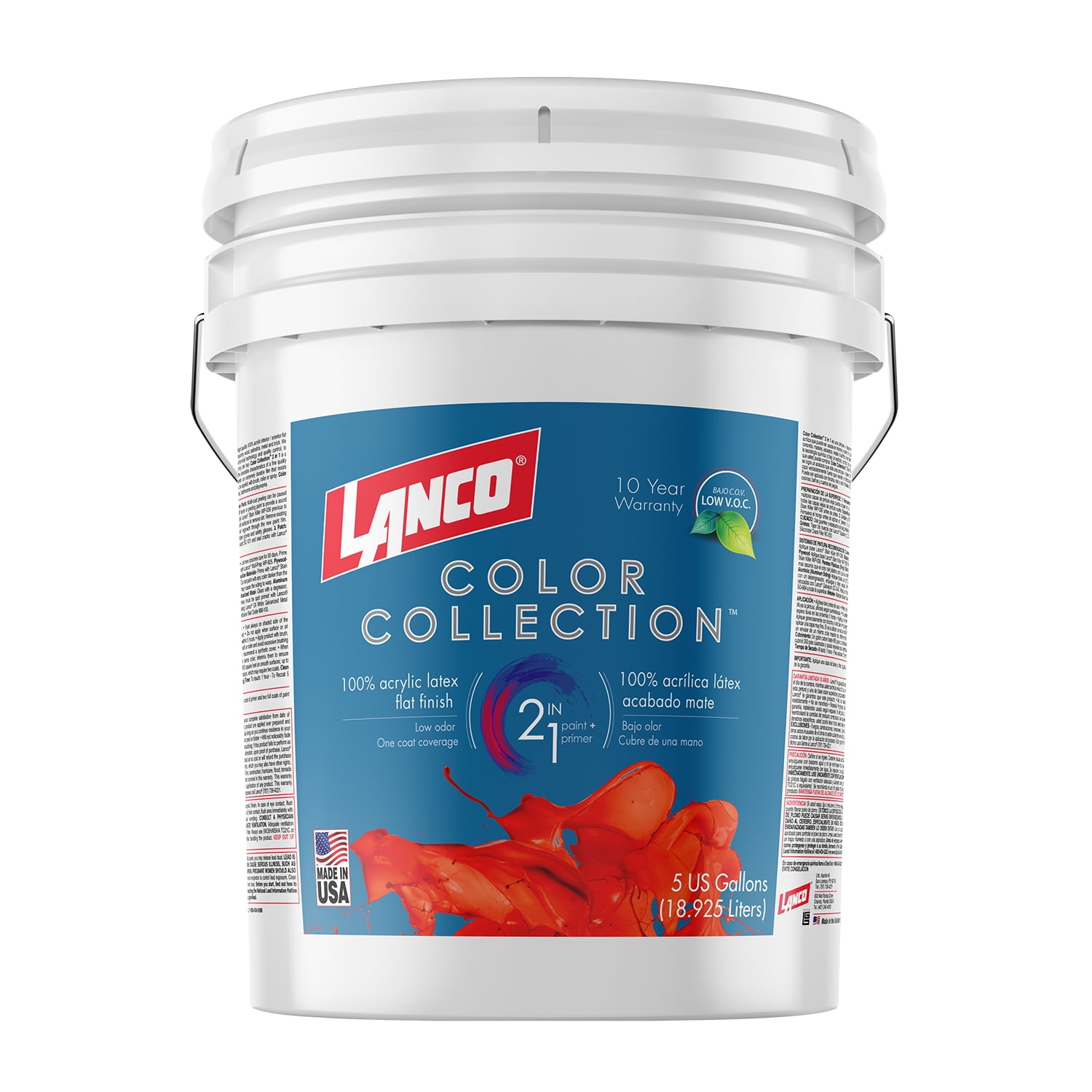 Lanco Color Collection 2 in 1, Flat Interior & Exterior Wall & Trim