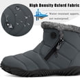 thumbnail image 2 of Womens Mens Barefoot Boots Shoes Winter Snow Boots Warm Ankle Booties Zero Drop Sole Wide Toe Box Fur Lined Outdoor Sneakers,38, 2 of 5
