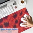 thumbnail image 4 of Long Mouse Pads for Desk,Red Cheetah Leopard Pattern Desk Mats on Top Of Desks, Desk Mouse Pad Extra Large with 3mm Non-Slip Base and Stitched Edge for Gaming,Office,Work,Home 31.5"x11.8", 4 of 6