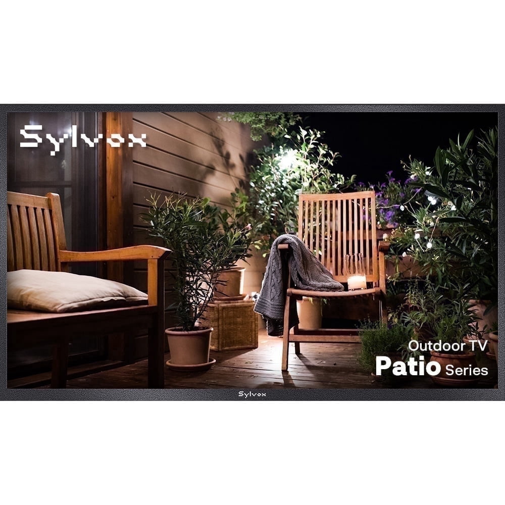 Sylvox Smart Outdoor TV, 50 inch 4K UHD Google TVs 700nits, IP55 Waterproof Television for Partial Sun, Voice Remote, Goolge cast, Patio Series