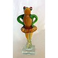 thumbnail image 1 of Brown/Green With Clear Base Frog Glass Figurine, 1 of 1