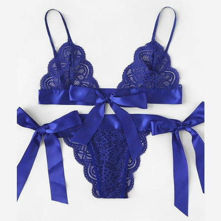 

Sexy Lingerie Bow Lace Three Point Valentine s Day Sexy Set