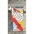 thumbnail image 3 of Ambesonne Abstract Quilted Bedspread Set 2 Pcs, Modern Trippy, Twin Size, Multicolor, 3 of 3