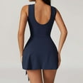 thumbnail image 3 of DHFJKG Tennis Dresses For Women Athletic Dress With Built In Shorts Sleeveless Casual Fitness Mini Dress Gym Sportswear Stylish Dresses, 3 of 8