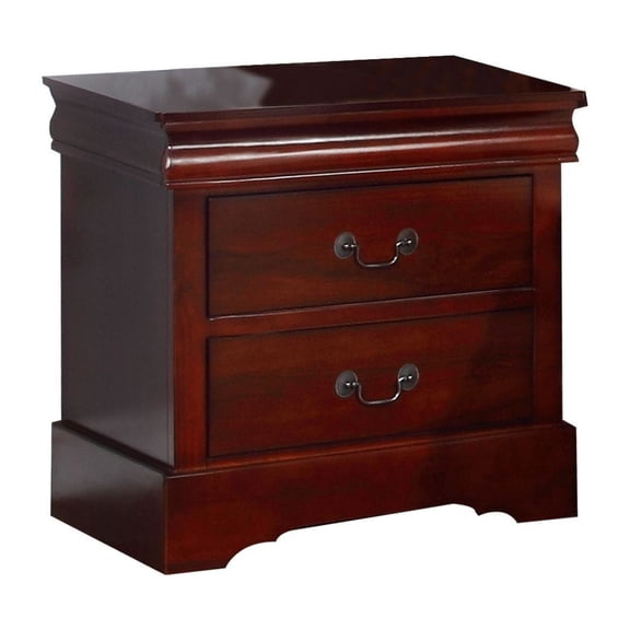 Louis Philippe Traditional 2-Drawer Nightstand Bedside Table