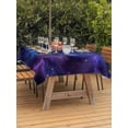 thumbnail image 4 of Rectangle Outdoor Tablecloth With Umbrella Hole And Zipper– Blue Purple Galaxy Stars Waterproof Patio Table Cover for Party, Picnic, Backyard, 60"x120" , Space Universe Themed, 4 of 8