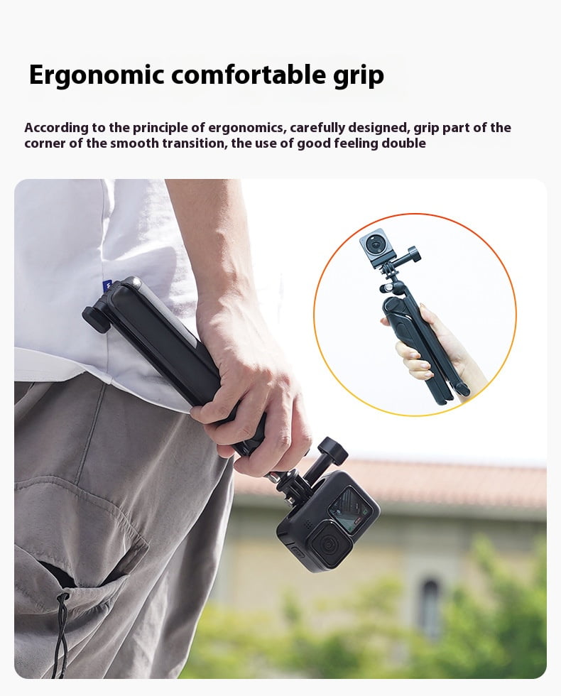 Bigcan Three-Fold Mantis Tripod – Multi-Angle Selfie Stick & Stabilizer for Action Cameras & Smartphones, 360° Rotation, Tabletop Stand