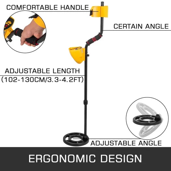 Metal Detector Waterproof Disc Metal detectors Underwater Underground high Accuracy LCD Display Metal Detector for Adults and Children Headphone Automatic Detector