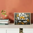 thumbnail image 3 of Nawypu  Lotus Wall Art Zen Flower Print Painting Wall Decor Abstract White Gold Flower Spiritual Room Decor Artwork Living Room Bathroom Wall Art Ready to Hang, 3 of 4