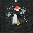 thumbnail image 4 of Inktastic Christmas Penguin in Red Santa Hat with Snowflakes Women's T-Shirt, 4 of 5