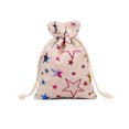 thumbnail image 2 of Panxico Liquidation! Sac Cadeau de Noël en Coton Lin Flocon de Neige avec Poche à Cordon, Rangement de Bonbons en Lin, Conteneurs de Rangement de Noël, 2 of 2