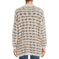 thumbnail image 2 of Dreamers by Debut Women's Open Front Rainbow Cardigan Sweater, Midweight, 2 of 5