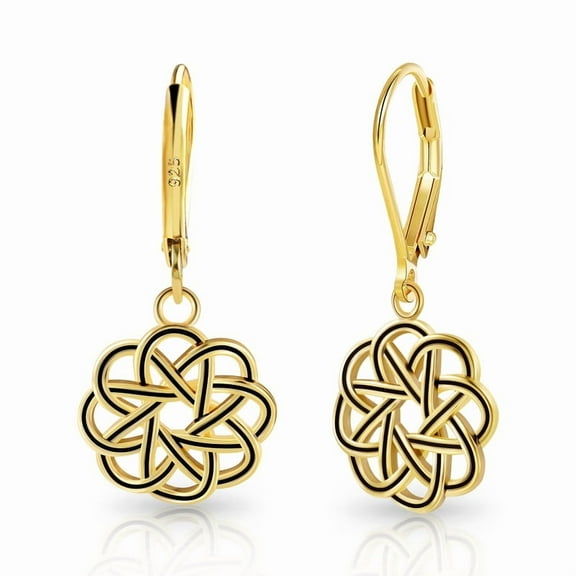 Alexcraft Dangle Drop Leverback Stud Earrings for Women Sterling Silver Hypoallergenic Flower Dangle Drop Earrings Jewelry Gifts for Birthday Christmas