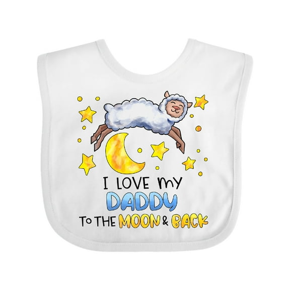 Inktastic I Love My Daddy to the Moon and Back Cute Sheep Boys or Girls Baby Bib