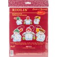 thumbnail image 1 of Riolis Plastic Canvas Kit 3"X2.75"-Christmas Tree - Snowmen (10 Count), 1 of 4