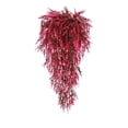 thumbnail image 2 of Artificial Fall Lavender Hanging Plants, 30 Inch, 1 Pcs Fake Fall Baskets, UV Resistant Plastic Greenery for Outdoor Home Room Front Porch Wedding Party Thanksgiving Day Indoor Decor (Red), 2 of 7