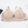 thumbnail image 4 of Fiaer Women’s Push up Lace Bra Comfort Underwire Adjustable Straps Support Breathable Bras Beige 75A, 4 of 4