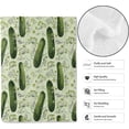 thumbnail image 2 of Playful Pickle Green Throw Blanket 40x50in, Soft Lightweight Flannel, Fresh Food Plant Dill Flowers Branch Blankets - Gifts for Woman, for Couch Office Travel Home Living Room Garden Decor, 2 of 6