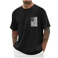 thumbnail image 2 of lcziwo American Flag Shirt Big and Tall Cotton Comfortable 4Th Of July Lightweight Shirts Family Print Casual Short Sleeve Crew Neck Tshirt Black XXL, 2 of 6