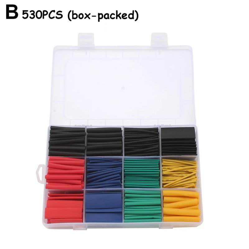530 pcs Heat Shrink Tubing Tube Assortment Wire Cable Insulation Sleeving Kit 