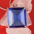 thumbnail image 5 of GEMHUB 17.60 Gm Square Shape London Blue Topaz Gemstone Pendant in Fine Solid 925 Silver Setting, 5 of 5