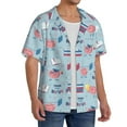 thumbnail image 2 of Goofa Brain Training Printed Men's Casual Short-sleeved Shirt,Lightweight Breathable Button-down,Summer Casual men's top,Versatile Fashion shirt-Large, 2 of 7