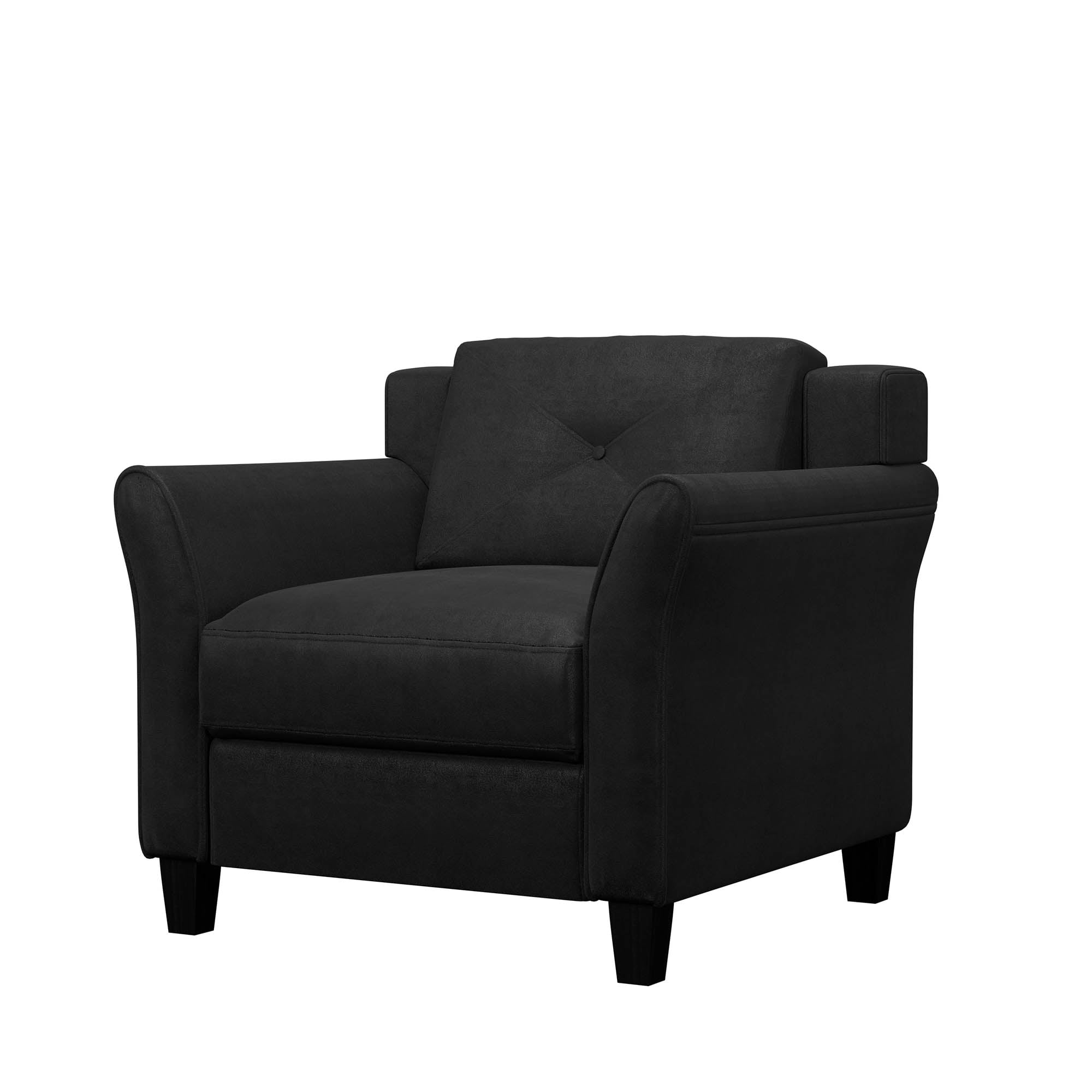 Lifestyle Solutions Taryn Club Chair, Black Fabric