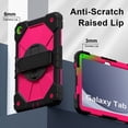 thumbnail image 3 of Case for Samsung Galaxy Tab A9+ / Tab A9 Plus 11 inch 2023 Model (SM-X210/X216/X218) Contrast Color Multi-functional Cover With Wrist Chain and Shoulder Strap, 3 of 7