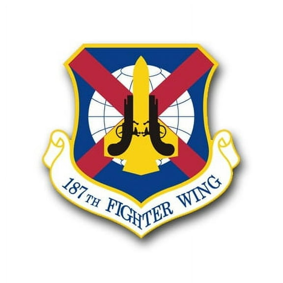3.8 Inch Air Force 187th Fighter Wing Vinyl Transfer Decal