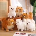 thumbnail image 5 of Peluche de perro Pomerania de la vida real, bonito y simulado, juguete de peluche Kawaii, cachorro suave, muñeco para niñas, regalos de Navidad, decoración del hogar, 5 of 5