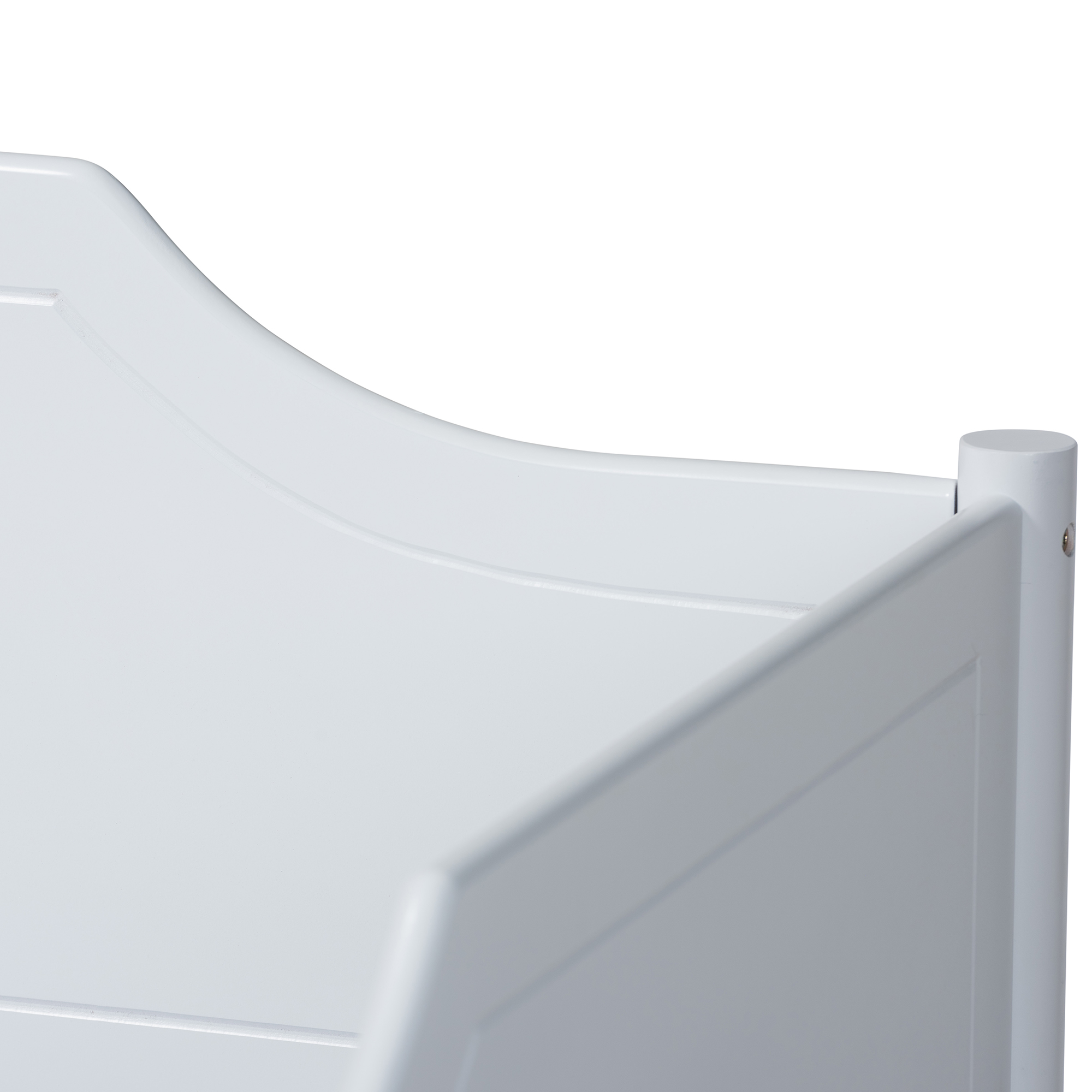 Baxton Studio Select Traditional Rubberwood Storage Twin Daybeds with Cut-Out Panels White