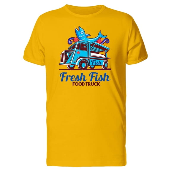 Fresh Fish Food Truck T-Shirt Men -Image by Shutterstock, Male Large