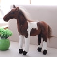 thumbnail image 2 of Lifelike Realistic Stuffed Animal Pinto Horse Plush Toy - Standing Pose for Creative Pretend Play, Ideal Gift for Kids 3+ Years, Farm Animal Collection Toy, 2 of 4