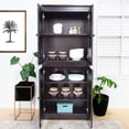 thumbnail image 4 of Pemberly Row Armoire de Rangement à 5 Tablettes avec Portes 30"L X 72"H en Espresso, 4 of 9