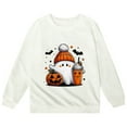 thumbnail image 4 of Chandail en Molleton Mode Filles Halloween Imprimé Mignon Col Rond Manches Longues Haut Décontracté Chandail Doux Mélange Confortable Vêtements Enfants, 4 of 4