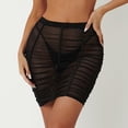 thumbnail image 4 of High Waisted Swim Skirt Tummy Control Swim Bottoms Mesh Ruched Drawsting Bathing Suit, 4 of 6