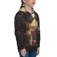 thumbnail image 3 of Fotbe Romantic Flower Lion Couple Pattern Youth Pullover Hooded Sweatshirt, Boys Hoodie, Kangaroo Pocket Hoodie for Kids Girls -Medium, 3 of 6
